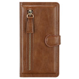 Zipper Buckle Leather Case Phone Case Sticker Wallet