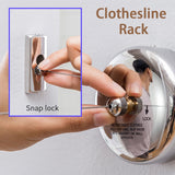 Outdoor Clothesline Folding Clothes Horse Extendable Laundry Hanger Retractable 304 Stainless Steel Drying Rack Rope Clothes