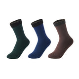 3 Pairs/Set Women's Winter Warm Socks Thicken Thermal Nylon Solid Color Socks Soft Snow Velvet Boots Floor Sleep Black Sock