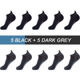 10Pairs High Quality Men Ankle Socks Breathable Cotton Sports Socks Mesh Casual Athletic Summer Thin Cut Short Sokken Size 38-48