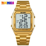 SKMEI 2 Time Men Digital Sport Watches Brand Countdown Stopwatch Fashion LED Electronic Wristwatch Male Reloj Hombre