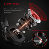 HAVIT Headset Gamer Wired PC USB 3.5mm XBOX / PS4 Headsets with 53MM Surround Sound & HD Mic for Computer Laptop H2002d