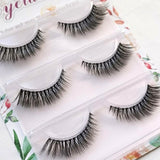 NEW Wholesale Mink Eyelashes 3pair lashes invisible band mink lashes reusable false eyelashes Makeup in Bulk