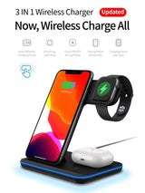 3 in 1 Wireless Charging Stand For Apple Watch 6 For iPhone 12 Pro 13 11 X XR Airpods Pro 15W Qi Fast Wireless Chargers Station