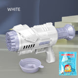 69/80 Holes Rocket Bubble Gun Machine Angel LED Kids Automatic Soap Bubbles Blower Maker Toys for Wedding Party Outdoor Games