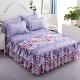 3 Pcs Elastic Fitted Sheet Pillow Cover Bed Linen Cotton Mattress Pillowcase 2 Seater Euro Bedding Set King Size Bedsheet Luxury