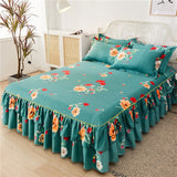3 Pcs Elastic Fitted Sheet Pillow Cover Bed Linen Cotton Mattress Pillowcase 2 Seater Euro Bedding Set King Size Bedsheet Luxury