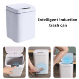 16L Smart Induction Trash Can Automatic Intelligent Sensor Dustbin Electric Touch Trash Bin for Kitchen Bathroom Bedroom Garbage