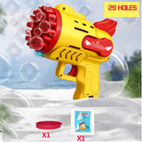 69/80 Holes Rocket Bubble Gun Machine Angel LED Kids Automatic Soap Bubbles Blower Maker Toys for Wedding Party Outdoor Games