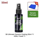 9H Ceramic Car Coating Paint Care Nano Hydrophobic Top Quick Coat Polish Polymer Detail Protection Liquid Wax Car Care HGKJ S6