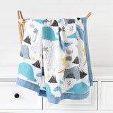 6 Layers Bamboo Cotton Baby Receiving Blanket Infant Kids Swaddle Wrap Blanket Sleeping Warm Quilt Bed Cover Muslin Baby Blanket