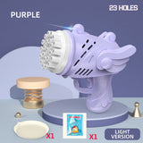 69/80 Holes Rocket Bubble Gun Machine Angel LED Kids Automatic Soap Bubbles Blower Maker Toys for Wedding Party Outdoor Games