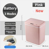 16L Smart Induction Trash Can Automatic Intelligent Sensor Dustbin Electric Touch Trash Bin for Kitchen Bathroom Bedroom Garbage