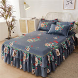 3 Pcs Elastic Fitted Sheet Pillow Cover Bed Linen Cotton Mattress Pillowcase 2 Seater Euro Bedding Set King Size Bedsheet Luxury