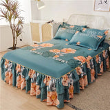 3 Pcs Elastic Fitted Sheet Pillow Cover Bed Linen Cotton Mattress Pillowcase 2 Seater Euro Bedding Set King Size Bedsheet Luxury