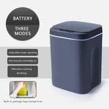 16L Smart Induction Trash Can Automatic Intelligent Sensor Dustbin Electric Touch Trash Bin for Kitchen Bathroom Bedroom Garbage