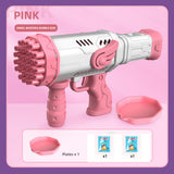 69/80 Holes Rocket Bubble Gun Machine Angel LED Kids Automatic Soap Bubbles Blower Maker Toys for Wedding Party Outdoor Games