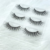 NEW Wholesale Mink Eyelashes 3pair lashes invisible band mink lashes reusable false eyelashes Makeup in Bulk