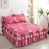 3 Pcs Elastic Fitted Sheet Pillow Cover Bed Linen Cotton Mattress Pillowcase 2 Seater Euro Bedding Set King Size Bedsheet Luxury