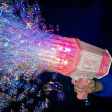69/80 Holes Rocket Bubble Gun Machine Angel LED Kids Automatic Soap Bubbles Blower Maker Toys for Wedding Party Outdoor Games