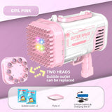 69/80 Holes Rocket Bubble Gun Machine Angel LED Kids Automatic Soap Bubbles Blower Maker Toys for Wedding Party Outdoor Games