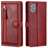 Zipper Buckle Leather Case Phone Case Sticker Wallet