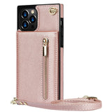 Solid Color Zipper Card Phone Case