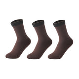 3 Pairs/Set Women's Winter Warm Socks Thicken Thermal Nylon Solid Color Socks Soft Snow Velvet Boots Floor Sleep Black Sock