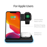3 in 1 Wireless Charging Stand For Apple Watch 6 For iPhone 12 Pro 13 11 X XR Airpods Pro 15W Qi Fast Wireless Chargers Station