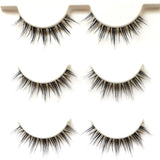 NEW Wholesale Mink Eyelashes 3pair lashes invisible band mink lashes reusable false eyelashes Makeup in Bulk