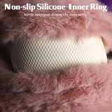 Karcle Fluffy Steering Wheel Cover with Bling Rhinestones Diamond Fur Furry Car Steering Covers Universal 38cm For Women Girl
