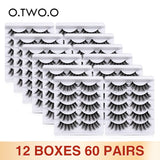 O.TWO.O False Eyelashes Wholesale 12 Lots Thick Volume Long Fake Lashes Eye Makeup Tools Fluffy Mink Eyelashes