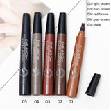 5Colors Long Lasting Brown Liquid Eyebrow Pen Waterproof 4 Fork Tip Eyebrow Tattoo Pencil Women Eye Cosmetic Beauty Makeup TSLM1