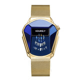 Luxury HOURSLY Brand Trend Cool Men's Wrist Watch Stainless Steel Technology Fashion Quartz Watch For Men 2022 Relogio Masculino