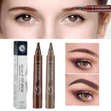 5Colors Long Lasting Brown Liquid Eyebrow Pen Waterproof 4 Fork Tip Eyebrow Tattoo Pencil Women Eye Cosmetic Beauty Makeup TSLM1