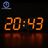 3D LED Wall Clock Modern Digital Alarm Clocks Home Decor Modern Table Desk Night Wall Watch For Home Living Room Decoration