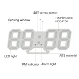 3D LED Wall Clock Modern Digital Alarm Clocks Home Decor Modern Table Desk Night Wall Watch For Home Living Room Decoration
