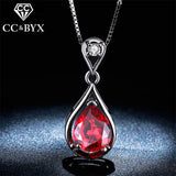 S925 Necklace For Women Drop Shipping Luxury Red Stone Beautiful Jewelry Pendents Necklace Wedding Party Accessories N005