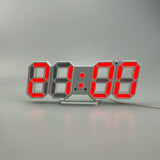 3D LED Wall Clock Modern Digital Alarm Clocks Home Decor Modern Table Desk Night Wall Watch For Home Living Room Decoration