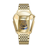 Luxury HOURSLY Brand Trend Cool Men's Wrist Watch Stainless Steel Technology Fashion Quartz Watch For Men 2022 Relogio Masculino