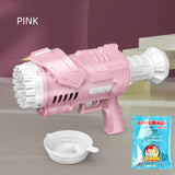 69/80 Holes Rocket Bubble Gun Machine Angel LED Kids Automatic Soap Bubbles Blower Maker Toys for Wedding Party Outdoor Games