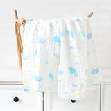 6 Layers Bamboo Cotton Baby Receiving Blanket Infant Kids Swaddle Wrap Blanket Sleeping Warm Quilt Bed Cover Muslin Baby Blanket