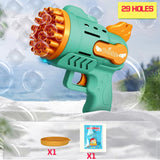 69/80 Holes Rocket Bubble Gun Machine Angel LED Kids Automatic Soap Bubbles Blower Maker Toys for Wedding Party Outdoor Games