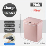 16L Smart Induction Trash Can Automatic Intelligent Sensor Dustbin Electric Touch Trash Bin for Kitchen Bathroom Bedroom Garbage