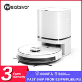 2022 NEATSVOR S600 Robot Vacuum Cleaner Laser Navigation 6000PA Dust Bag Automatic Dust Collection System Smart Home 50% OFF!!!!