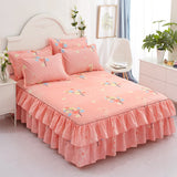 3 Pcs Elastic Fitted Sheet Pillow Cover Bed Linen Cotton Mattress Pillowcase 2 Seater Euro Bedding Set King Size Bedsheet Luxury