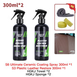 9H Ceramic Car Coating Paint Care Nano Hydrophobic Top Quick Coat Polish Polymer Detail Protection Liquid Wax Car Care HGKJ S6