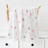 6 Layers Bamboo Cotton Baby Receiving Blanket Infant Kids Swaddle Wrap Blanket Sleeping Warm Quilt Bed Cover Muslin Baby Blanket