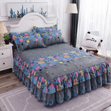 3 Pcs Elastic Fitted Sheet Pillow Cover Bed Linen Cotton Mattress Pillowcase 2 Seater Euro Bedding Set King Size Bedsheet Luxury