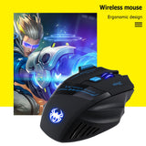 For ZELOTES F-14 2.4GHz Wireless Gaming Mouse 2400DPI 7 Buttons USB LED Optical Computer Mouse For PC Desktop Laptop Gamer F-22